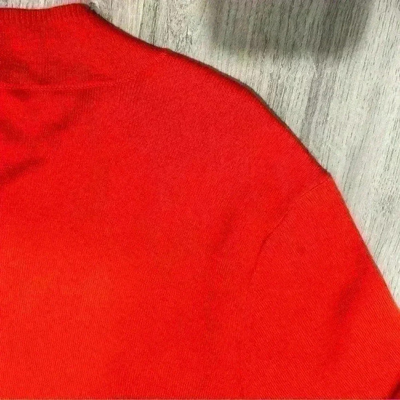 NWT J Jill Women’s Open Front 3/4 Sleeve Cardigan Sweater Paprika Red Size M - Picture 8 of 8